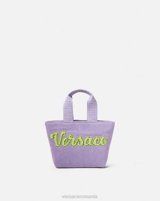 liliac geantă tote cu logo Versace copii saci 40L62076