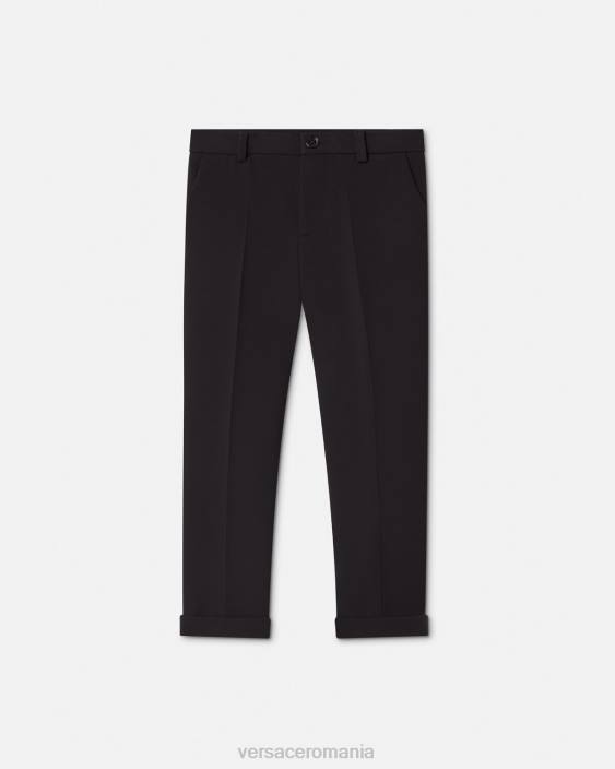 negru pantaloni formali Versace copii îmbrăcăminte 40L62107