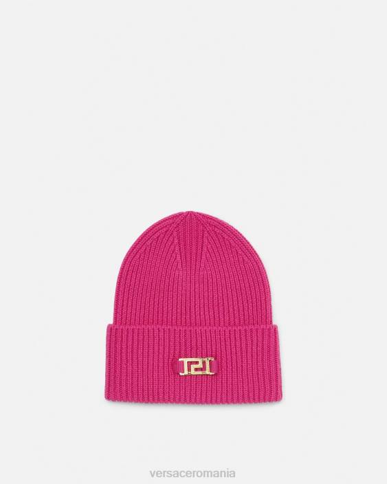 fucsie greca ribbed beanie Versace femei accesorii 40L6877