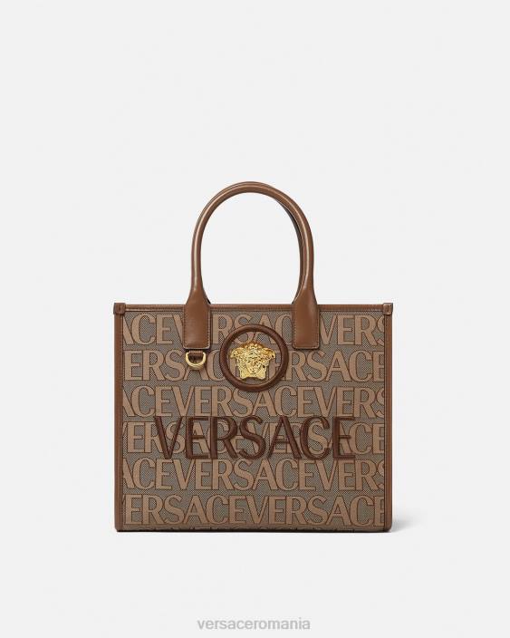 maro geantă tote mică peste tot Versace femei saci 40L6316