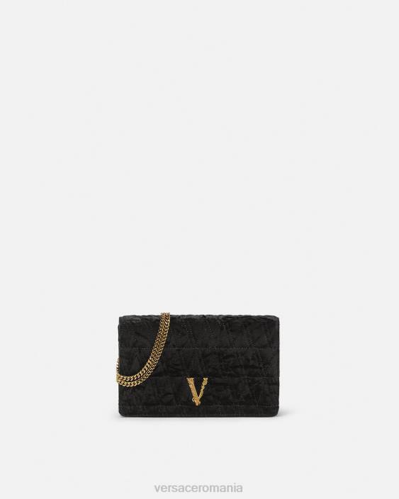 negru clutch virtus de catifea Versace femei saci 40L6378